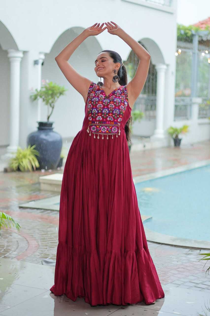 Ynf Reyon Cotton KESH491 9258 Gowns Wedding Collections Wholesale Embroidery Gowns Wedding Gown Haldi Outfits Manufacturer
