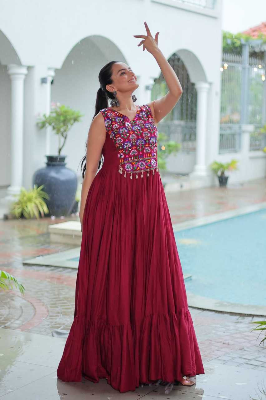 Ynf Reyon Cotton KESH491 9258 Gowns Wedding Collections Wholesale Embroidery Gowns Wedding Gown Haldi Outfits Manufacturer