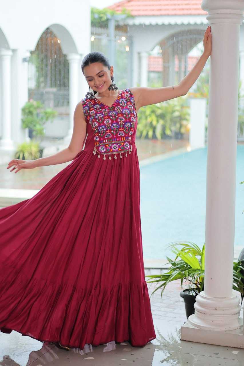 Ynf Reyon Cotton KESH491 9258 Gowns Wedding Collections Wholesale Embroidery Gowns Wedding Gown Haldi Outfits Manufacturer