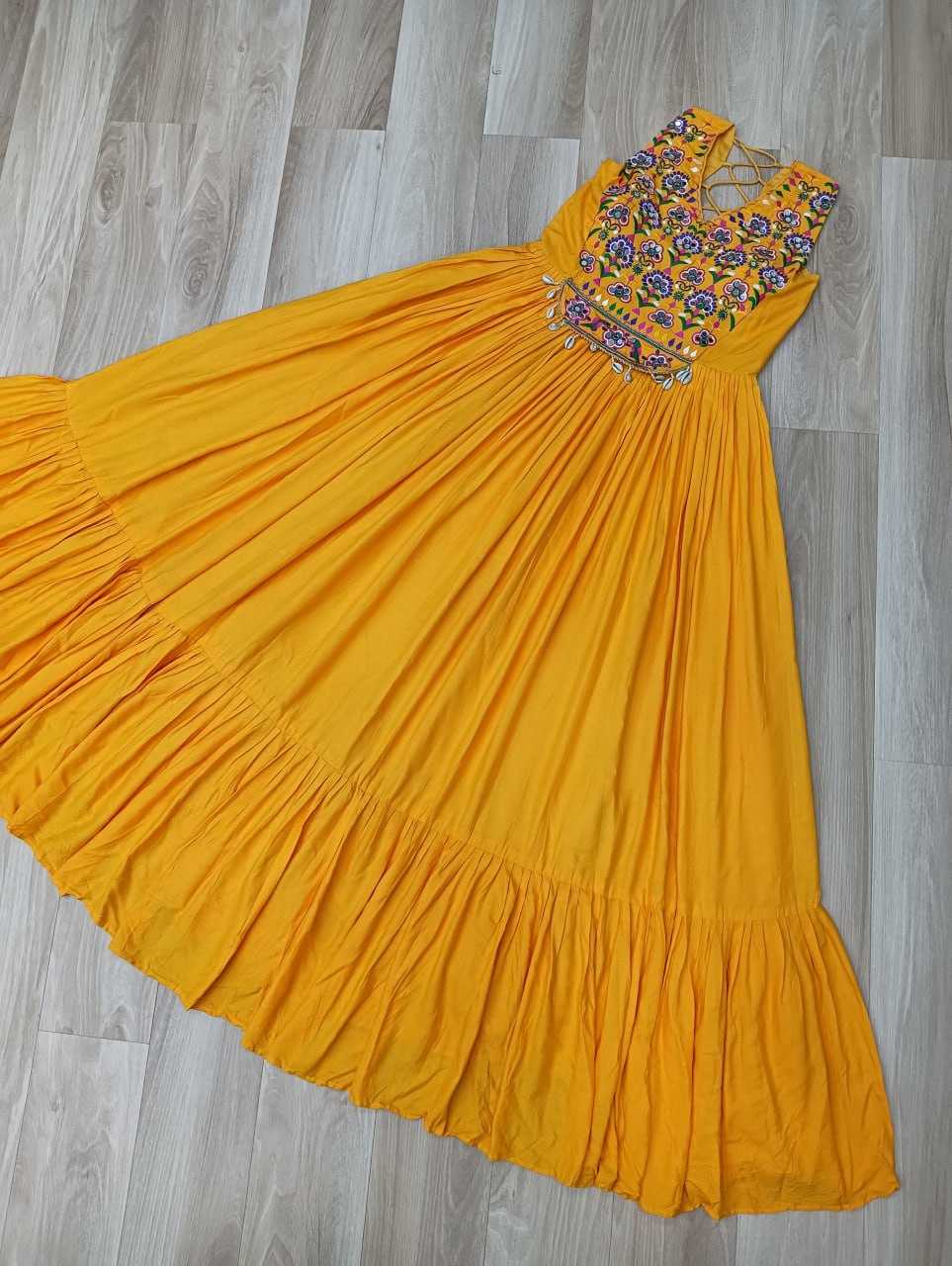 Ynf Reyon Cotton KESH491 9258 Gowns Wedding Collections Wholesale Embroidery Gowns Wedding Gown Haldi Outfits Manufacturer