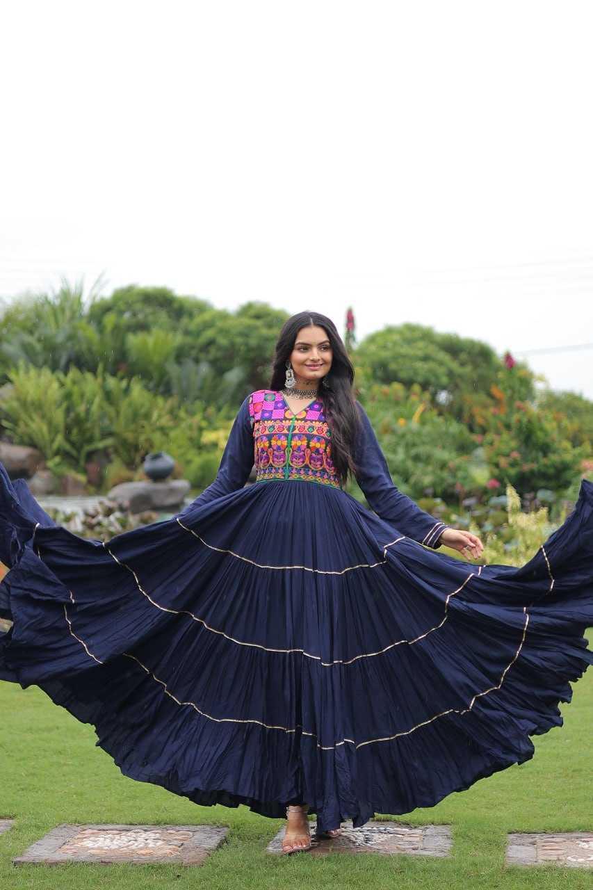 Ynf Reyon Cotton KESH491 9260 Gowns Festive Collections Wholesale Embroidery Gowns Navratri Chaniya Choli Manufacturer