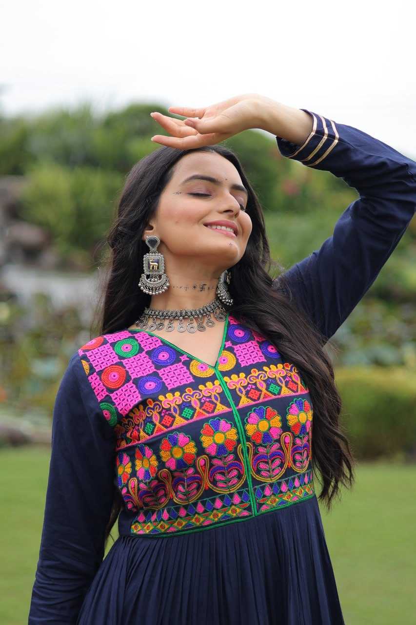Ynf Reyon Cotton KESH491 9260 Gowns Festive Collections Wholesale Embroidery Gowns Navratri Chaniya Choli Manufacturer