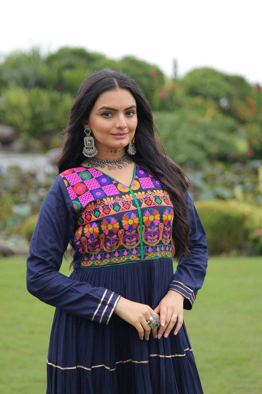 Ynf Reyon Cotton KESH491 9260 Gowns Festive Collections Wholesale Embroidery Gowns Navratri Chaniya Choli Manufacturer