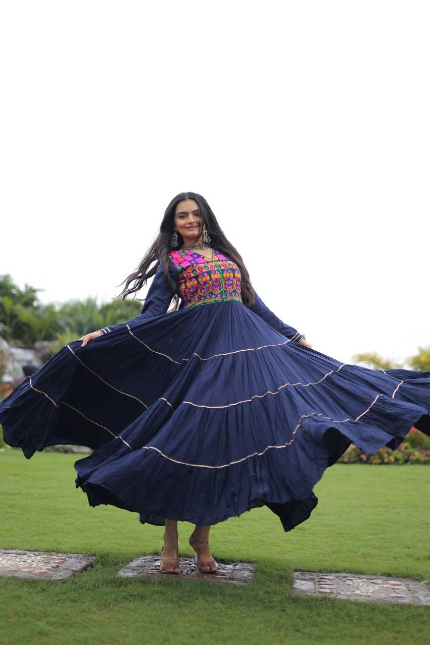 Ynf Reyon Cotton KESH491 9260 Gowns Festive Collections Wholesale Embroidery Gowns Navratri Chaniya Choli Manufacturer