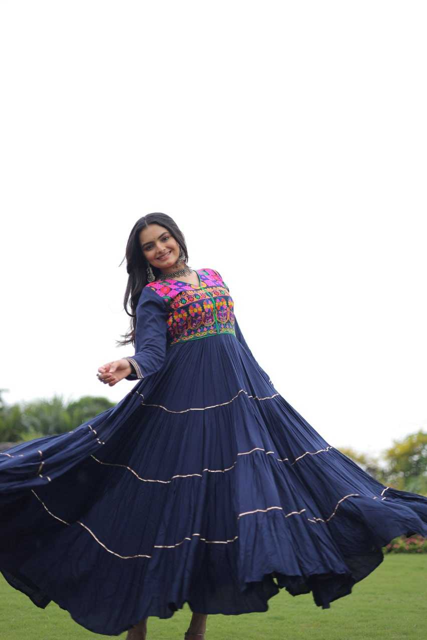 Ynf Reyon Cotton KESH491 9260 Gowns Festive Collections Wholesale Embroidery Gowns Navratri Chaniya Choli Manufacturer