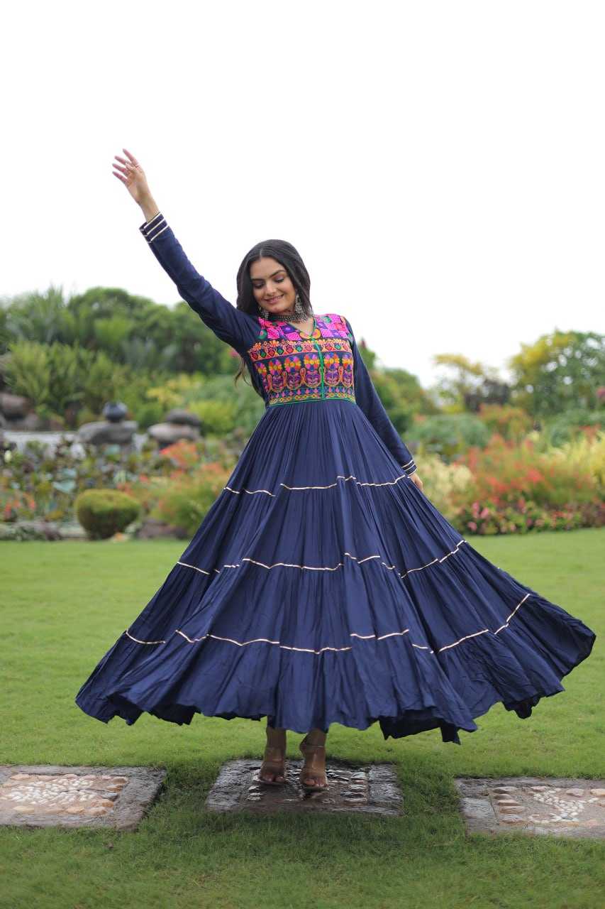 Ynf Reyon Cotton KESH491 9260 Gowns Festive Collections Wholesale Embroidery Gowns Navratri Chaniya Choli Manufacturer