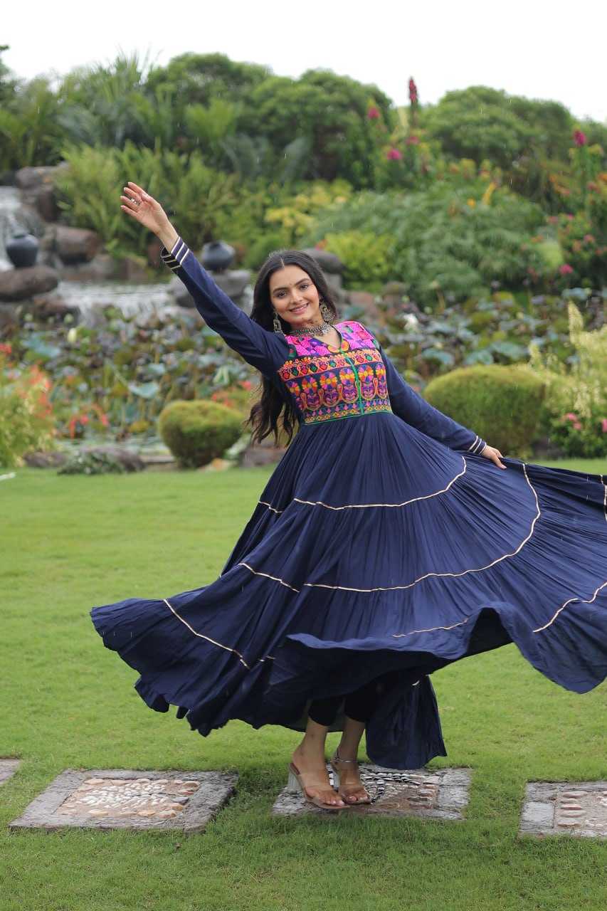Ynf Reyon Cotton KESH491 9260 Gowns Festive Collections Wholesale Embroidery Gowns Navratri Chaniya Choli Manufacturer