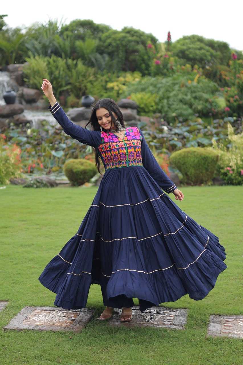 Ynf Reyon Cotton KESH491 9260 Gowns Festive Collections Wholesale Embroidery Gowns Navratri Chaniya Choli Manufacturer