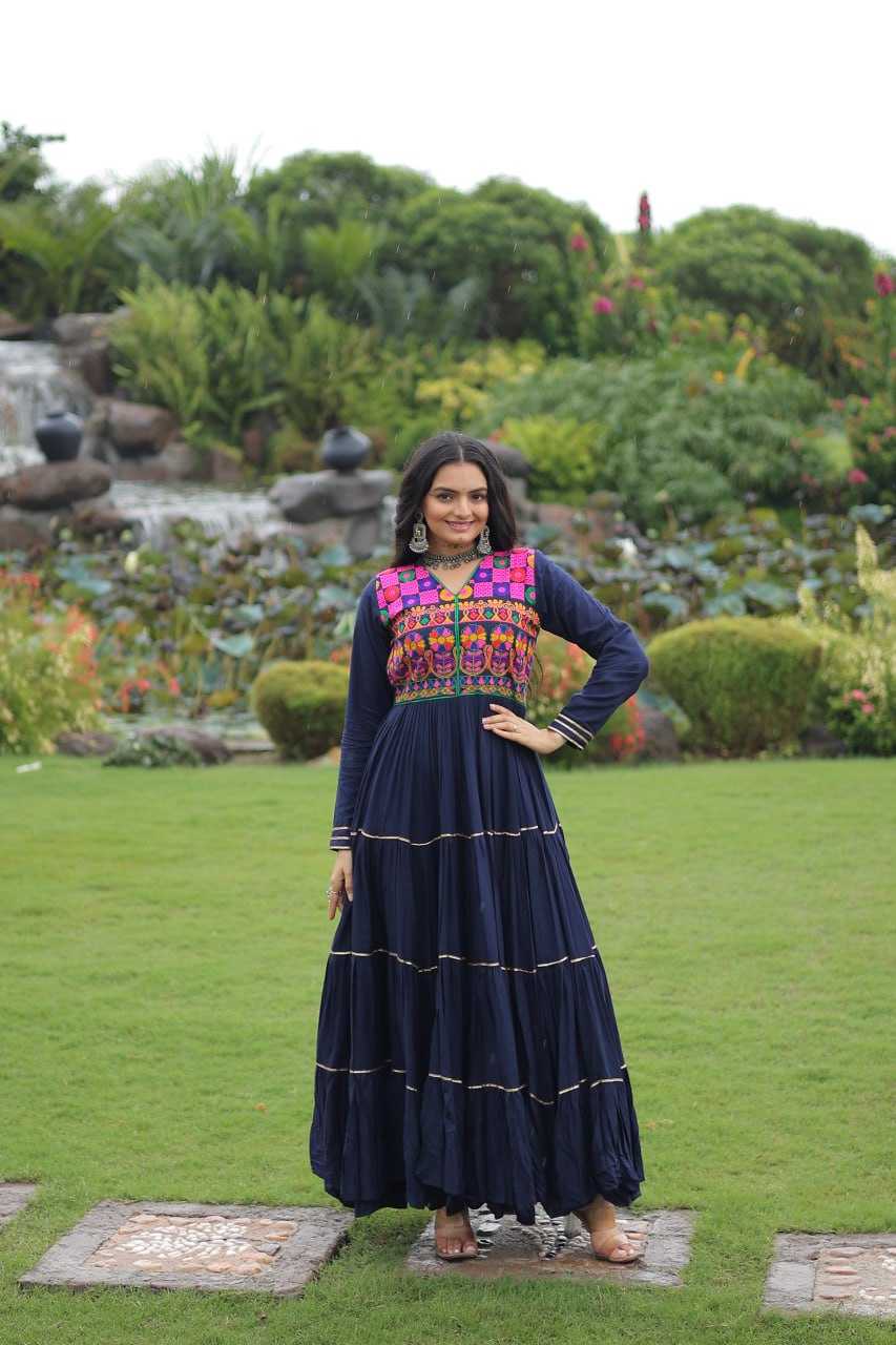 Ynf Reyon Cotton KESH491 9260 Gowns Festive Collections Wholesale Embroidery Gowns Navratri Chaniya Choli Manufacturer