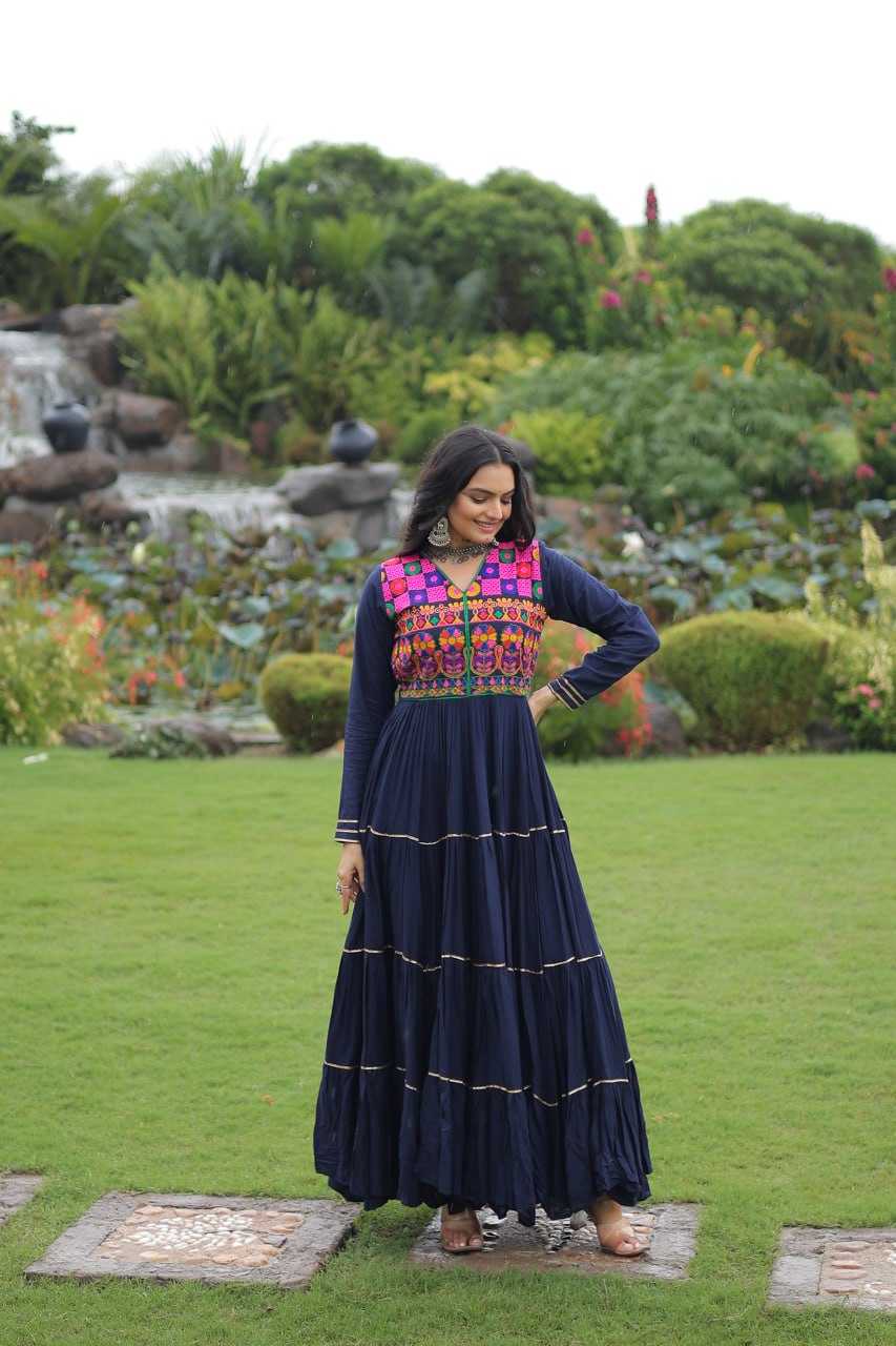 Ynf Reyon Cotton KESH491 9260 Gowns Festive Collections Wholesale Embroidery Gowns Navratri Chaniya Choli Manufacturer