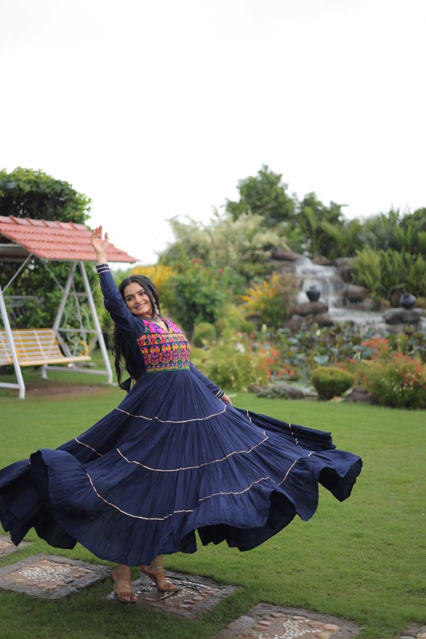 Ynf Reyon Cotton KESH491 9260 Gowns Festive Collections Wholesale Embroidery Gowns Navratri Chaniya Choli Manufacturer
