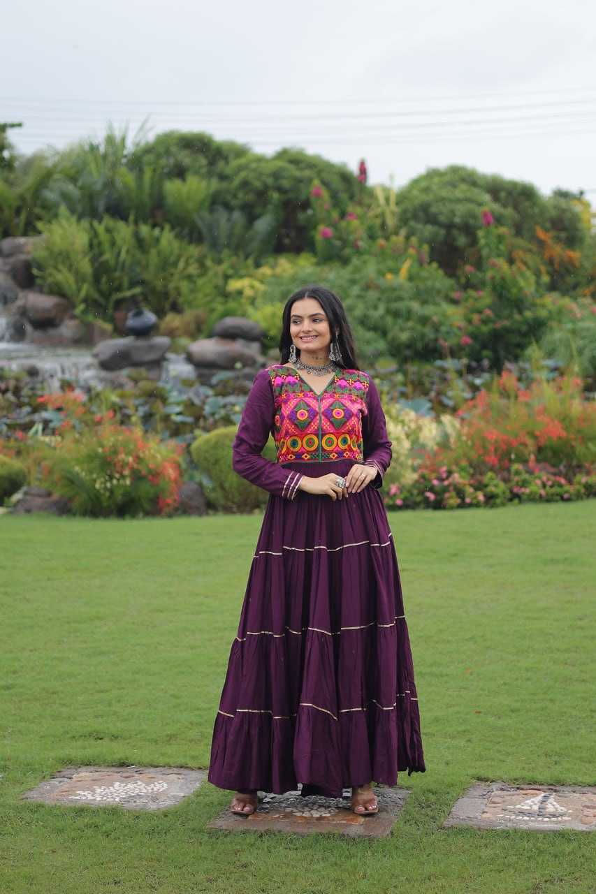 Ynf Reyon Cotton KESH491 9260 Gowns Festive Collections Wholesale Embroidery Gowns Navratri Chaniya Choli Manufacturer