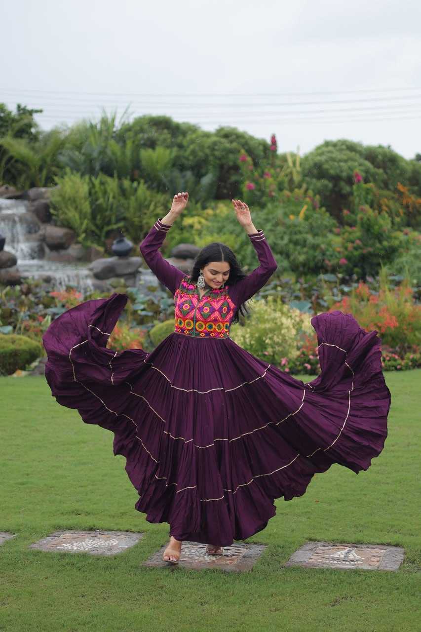 Ynf Reyon Cotton KESH491 9260 Gowns Festive Collections Wholesale Embroidery Gowns Navratri Chaniya Choli Manufacturer