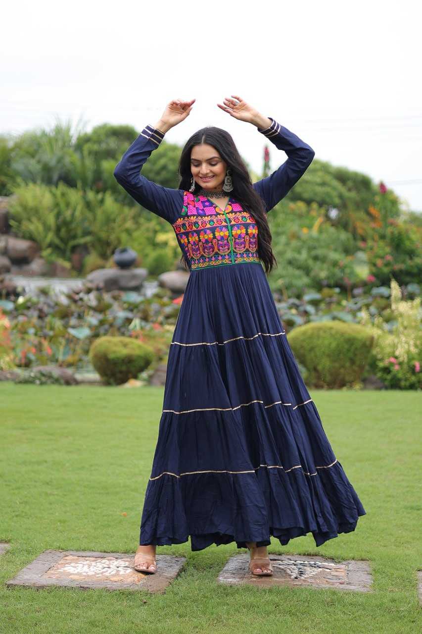 Ynf Reyon Cotton KESH491 9260 Gowns Festive Collections Wholesale Embroidery Gowns Navratri Chaniya Choli Manufacturer