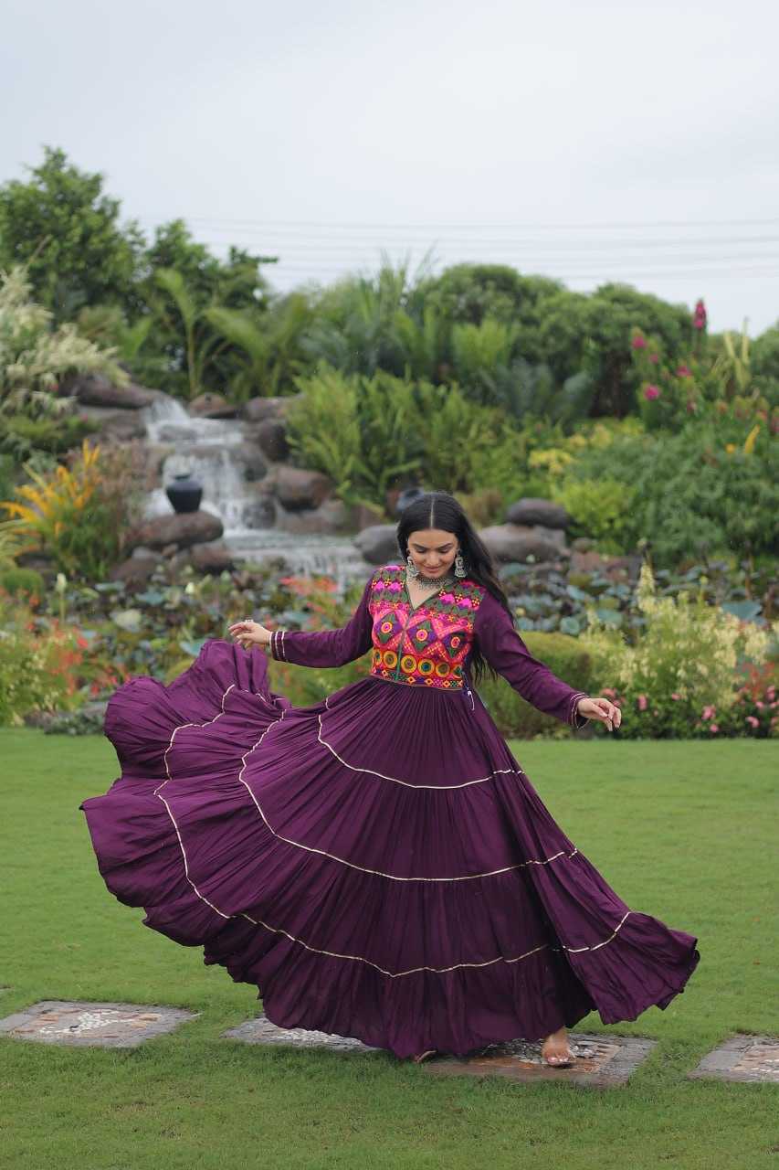 Ynf Reyon Cotton KESH491 9260 Gowns Festive Collections Wholesale Embroidery Gowns Navratri Chaniya Choli Manufacturer