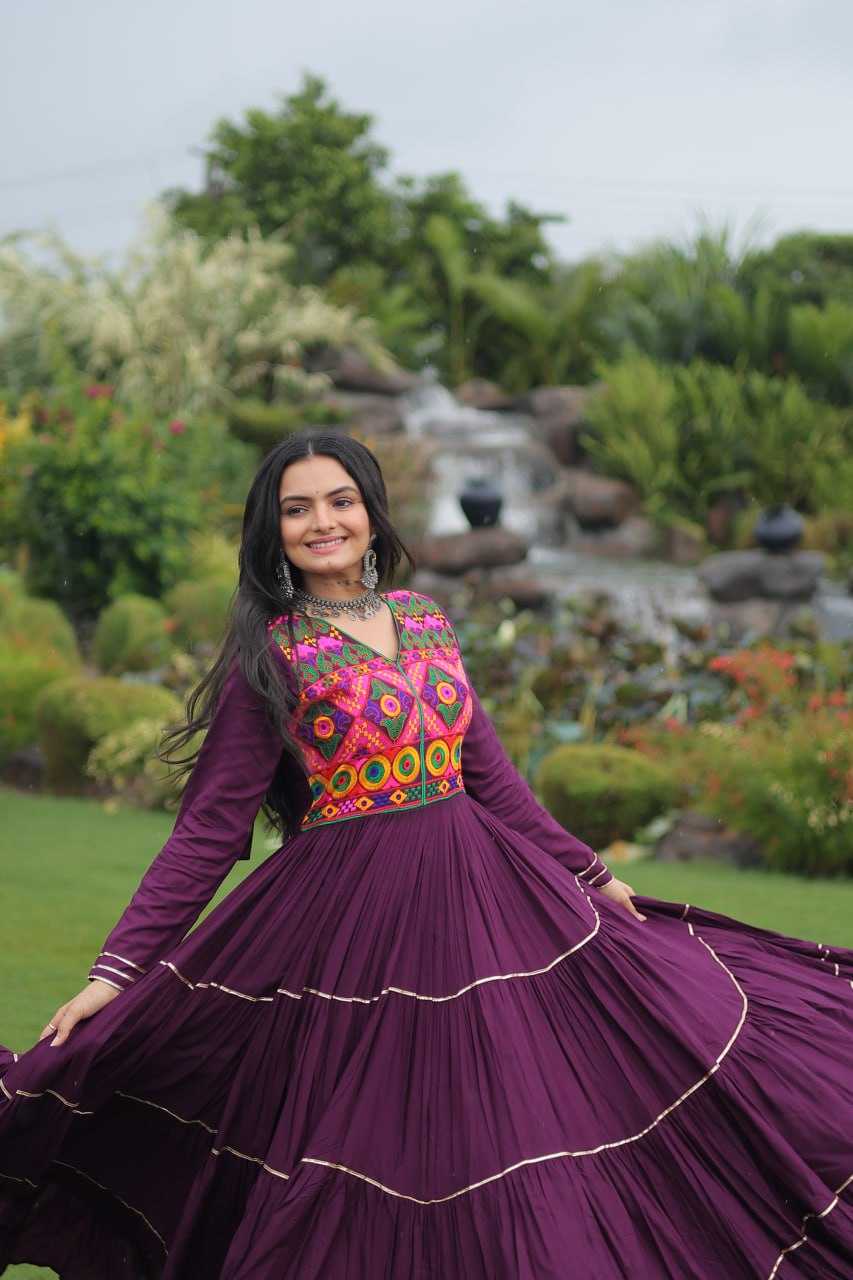 Ynf Reyon Cotton KESH491 9260 Gowns Festive Collections Wholesale Embroidery Gowns Navratri Chaniya Choli Manufacturer