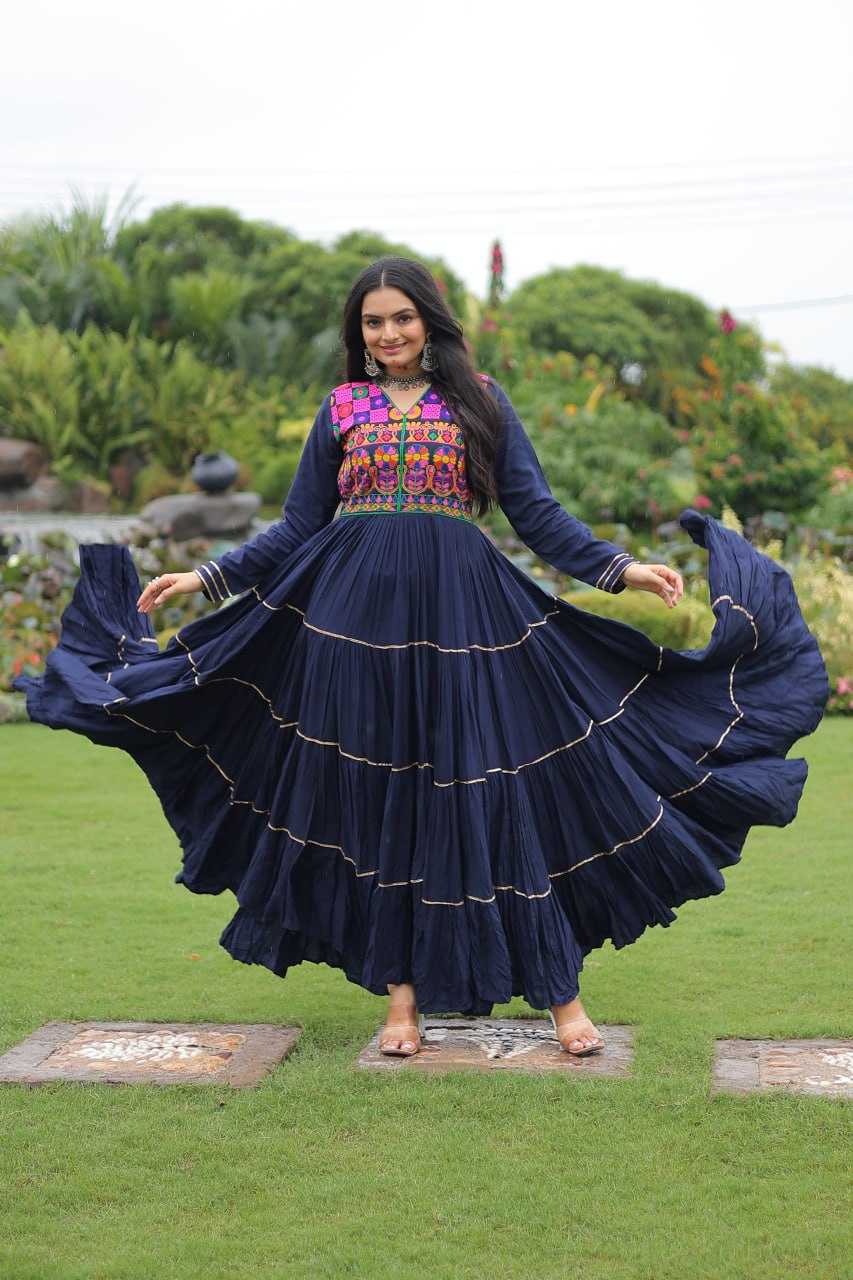 Ynf Reyon Cotton KESH491 9260 Gowns Festive Collections Wholesale Embroidery Gowns Navratri Chaniya Choli Manufacturer