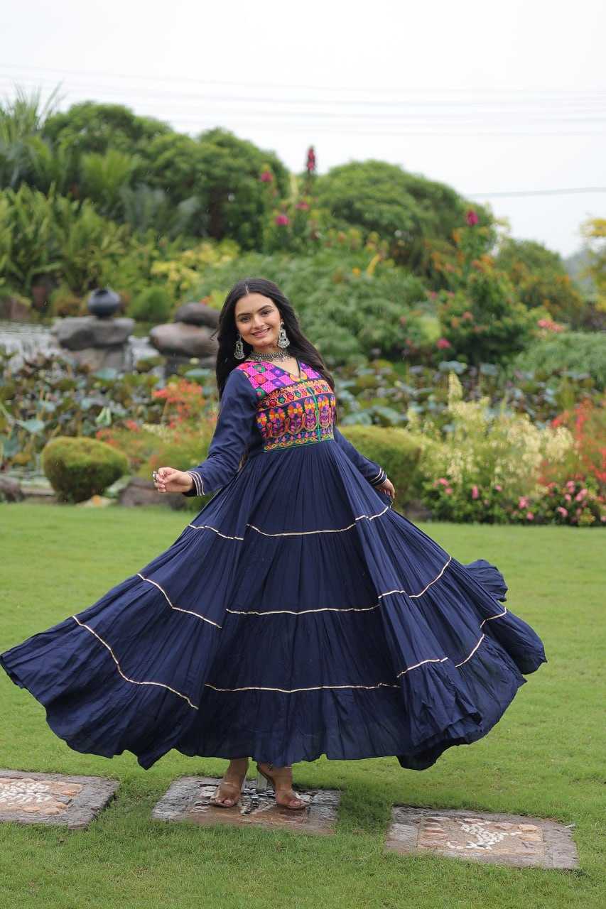 Ynf Reyon Cotton KESH491 9260 Gowns Festive Collections Wholesale Embroidery Gowns Navratri Chaniya Choli Manufacturer