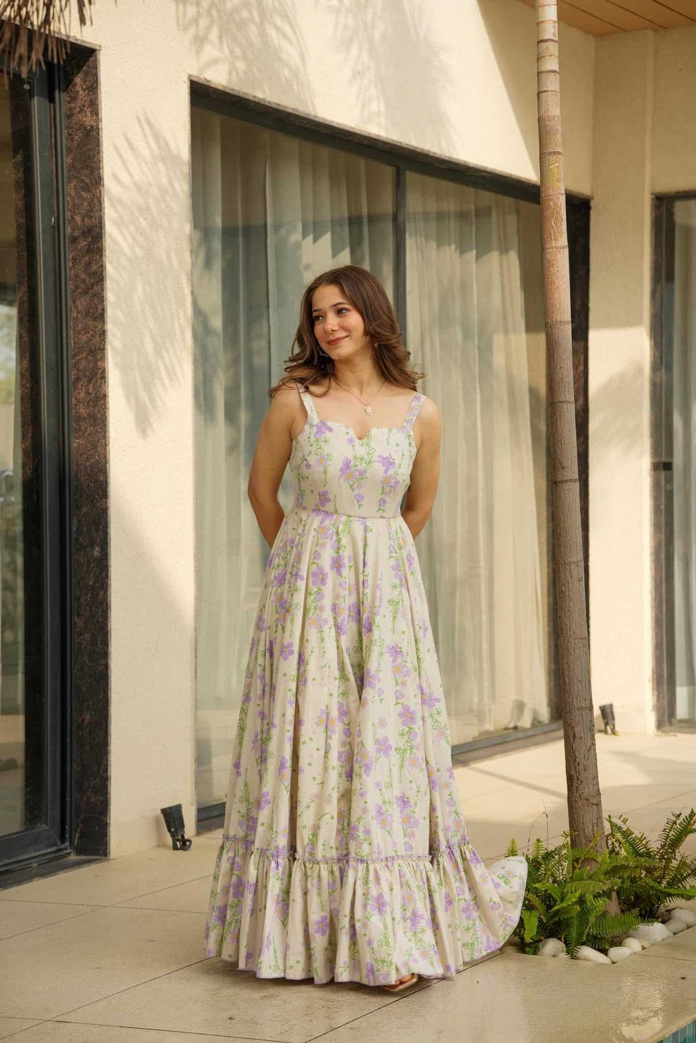 Ynf Reyon Cotton KESH545 C101 Gowns Plus Size Collections Wholesale Printed Gowns Fancy Gowns Long Gowns Sleeveless Gowns Manufacturer