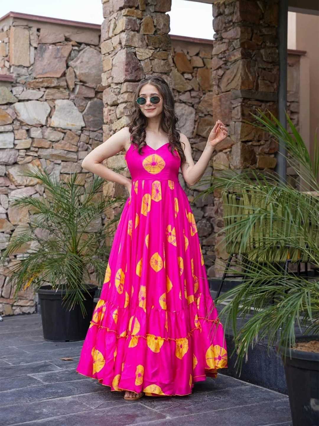 Ynf Reyon Cotton KESH545 C102 Gowns Plus Size Collections Wholesale Printed Gowns Fancy Gowns Party Gowns Long Gowns Sleeveless Gowns Manufacturer
