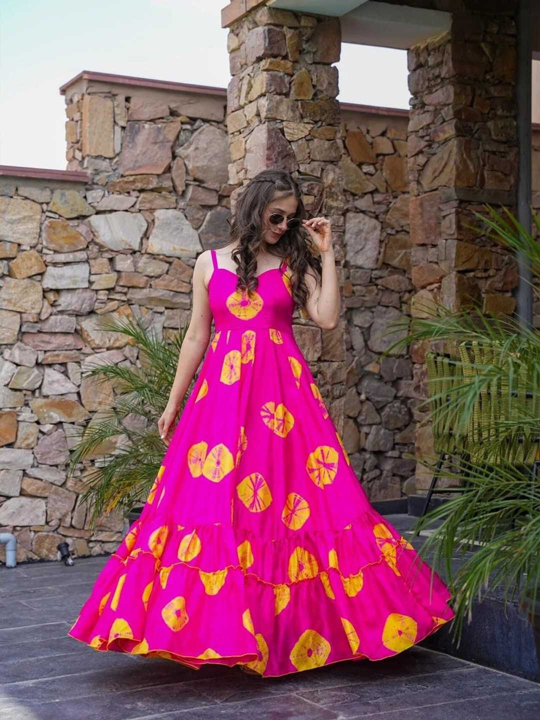 Ynf Reyon Cotton KESH545 C102 Gowns Plus Size Collections Wholesale Printed Gowns Fancy Gowns Party Gowns Long Gowns Sleeveless Gowns Manufacturer