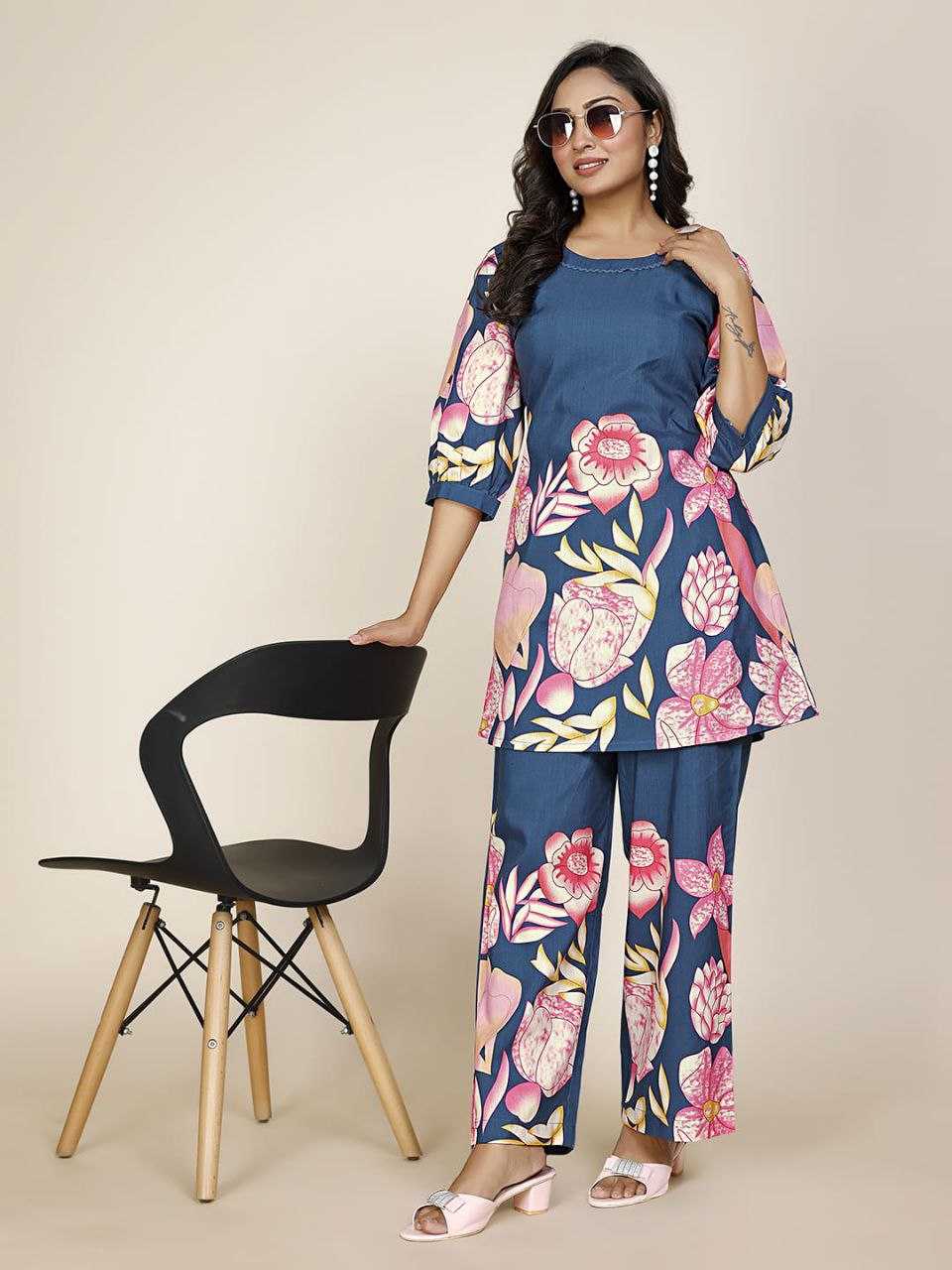 Ynf Reyon Cotton KESH552 76 Western Wears Wholesale Co-ord Set Manufacturer
