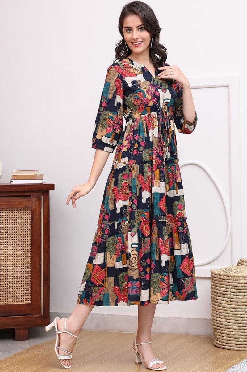 Ynf Reyon Cotton KESH552 94 Gowns Wholesale Printed Gowns Fancy Gowns Long Gowns Manufacturer