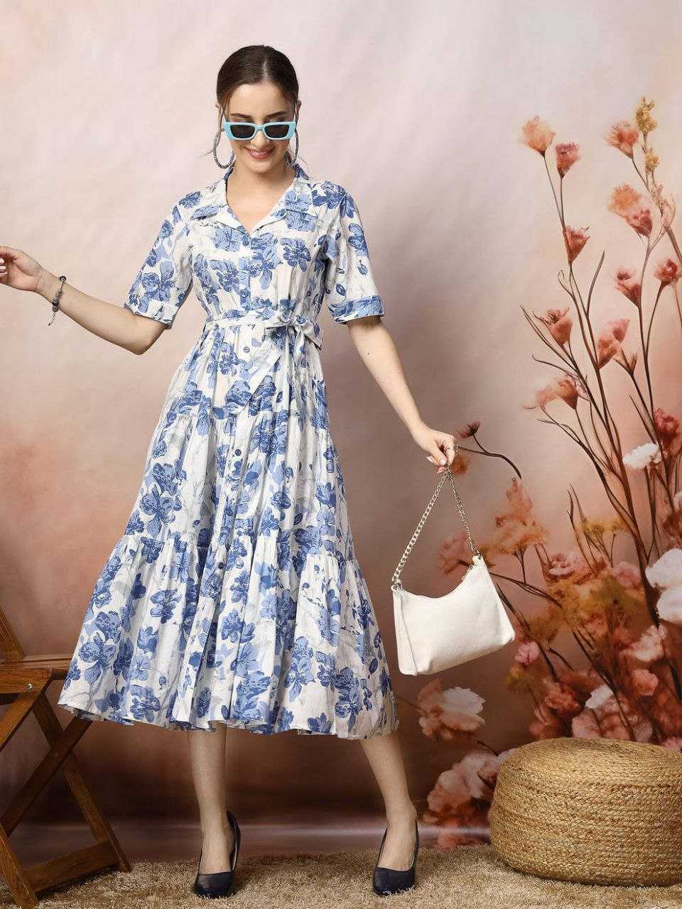Ynf Reyon Cotton KESH552 94 Gowns Wholesale Printed Gowns Fancy Gowns Long Gowns Manufacturer
