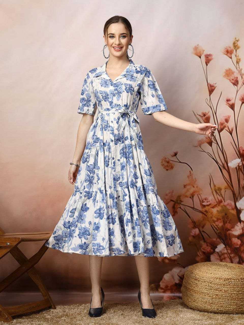Ynf Reyon Cotton KESH552 94 Gowns Wholesale Printed Gowns Fancy Gowns Long Gowns Manufacturer