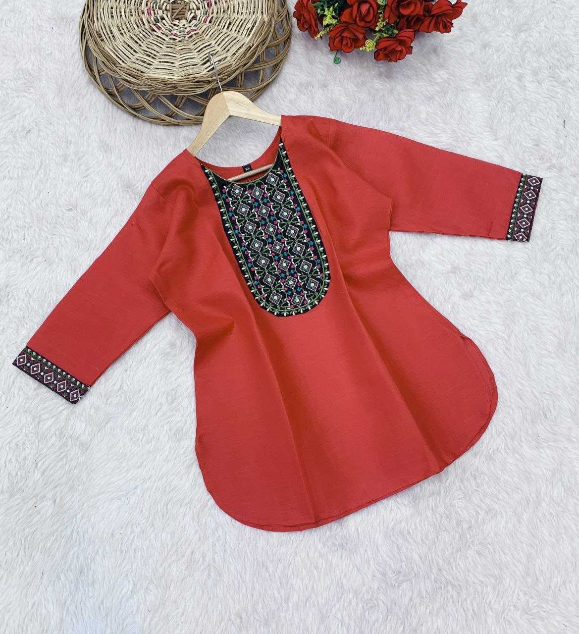 Ynf Reyon Cotton KESH552 RAJHANS Kurti Wholesale Casual Kurtis Festive Kurtis Short Kurtis Embroidered Kurtis Manufacturer