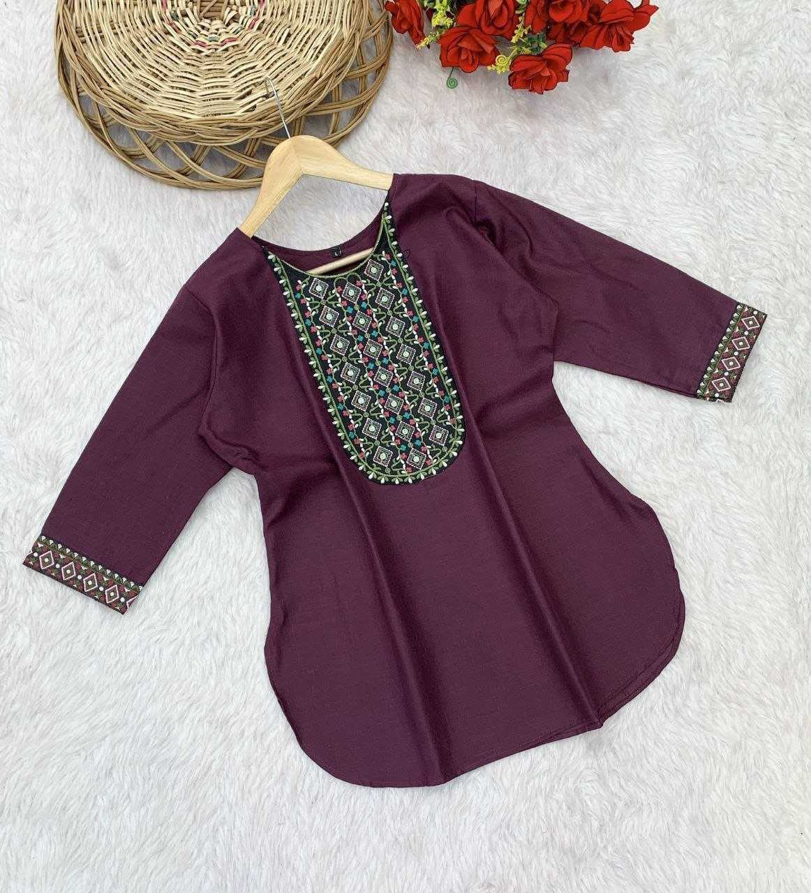 Ynf Reyon Cotton KESH552 RAJHANS Kurti Wholesale Casual Kurtis Festive Kurtis Short Kurtis Embroidered Kurtis Manufacturer
