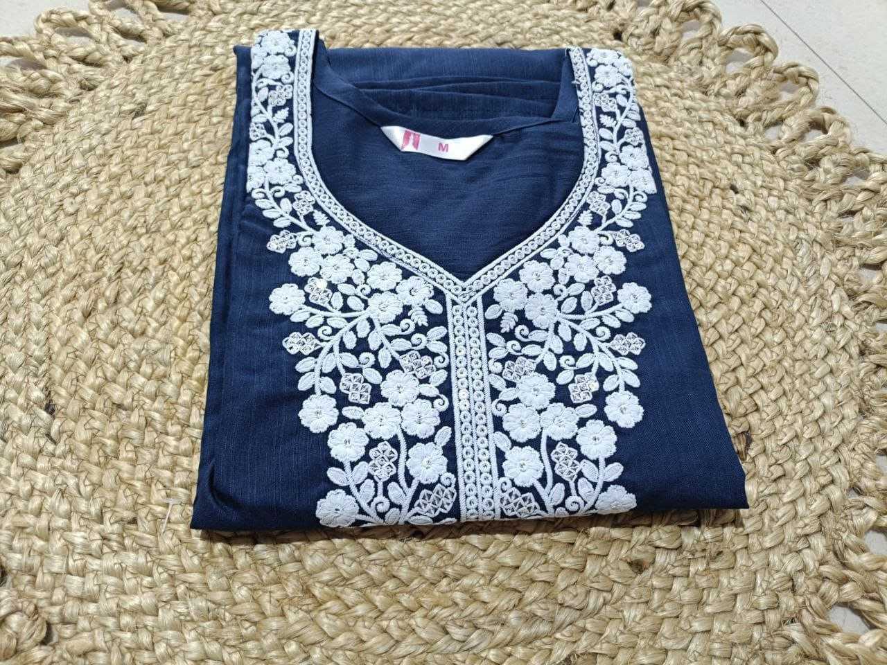 Ynf Reyon Cotton Kurti Wholesale Kurtis With Bottom Ladies Kurti Embroidered Kurtis Manufacturer