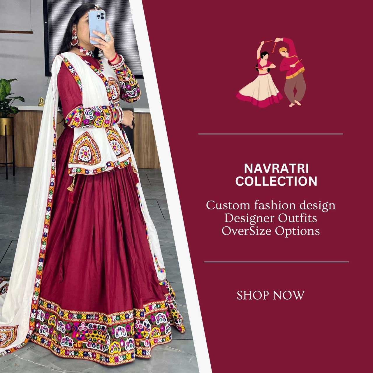 Ynf Reyon Cotton RIN119 8112 Festive Collections Wholesale Navratri Chaniya Choli Manufacturer