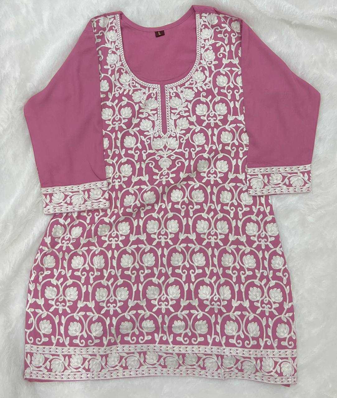 Ynf Reyon Cotton RIN125 Chikankari Kurti Wholesale Short Kurtis Rayon Kurtis Embroidered Kurtis Manufacturer