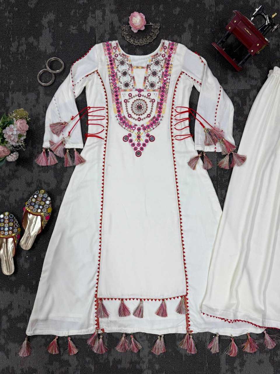 Ynf Reyon Cotton RIN133 1516 Suits & Dresses Wholesale Sharara Salwar Suits Party wear suits White Salwar Suit Manufacturer