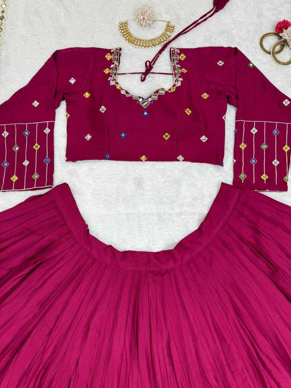 Ynf Reyon Cotton RIN162 290 Lehengas Festive Collections Wholesale Fancy Lehenga Printed Lehenga Mirror Work Lehenga Navratri Chaniya Choli Manufacturer