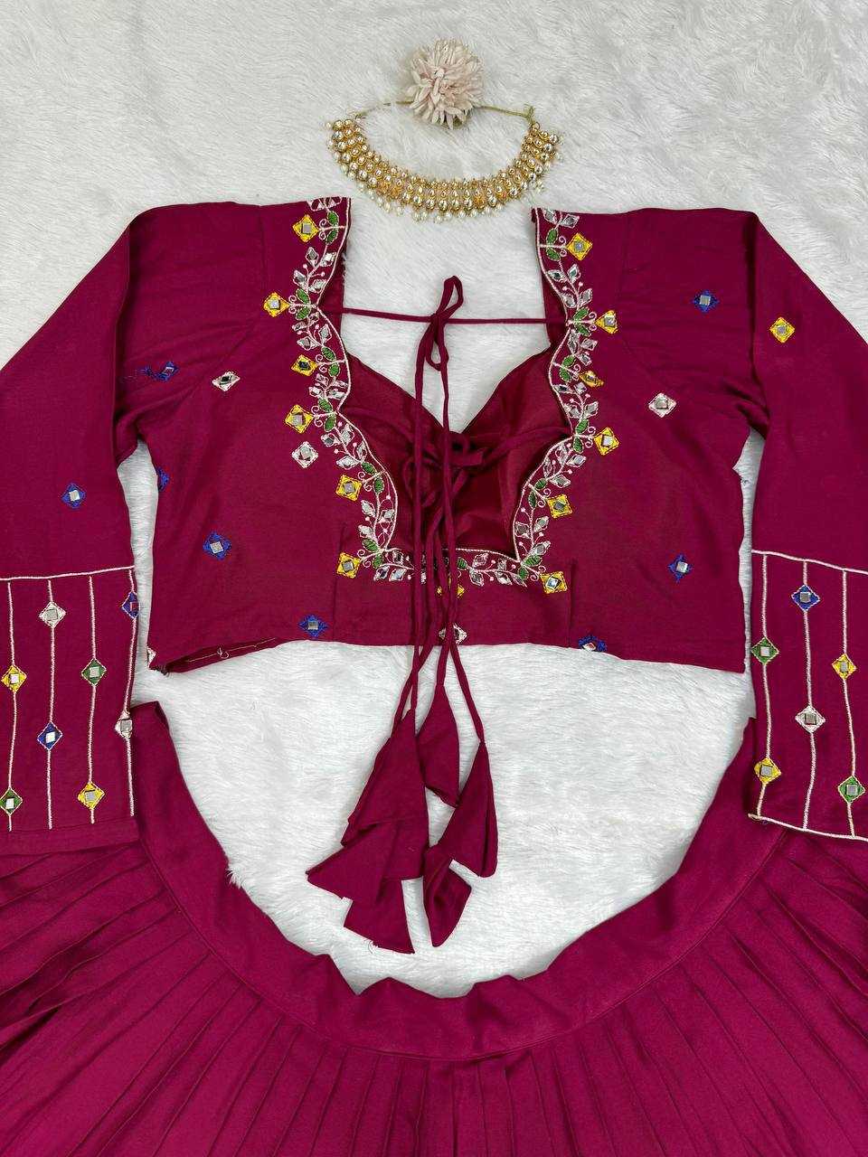 Ynf Reyon Cotton RIN162 290 Lehengas Festive Collections Wholesale Fancy Lehenga Printed Lehenga Mirror Work Lehenga Navratri Chaniya Choli Manufacturer