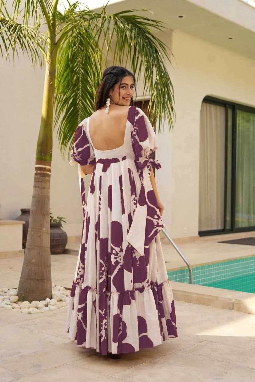 Ynf Reyon Cotton RIN220 MITTHO Gowns Plus Size Collections Wholesale Printed Gowns Fancy Gowns Anarkali Gown Party Gowns Manufacturer