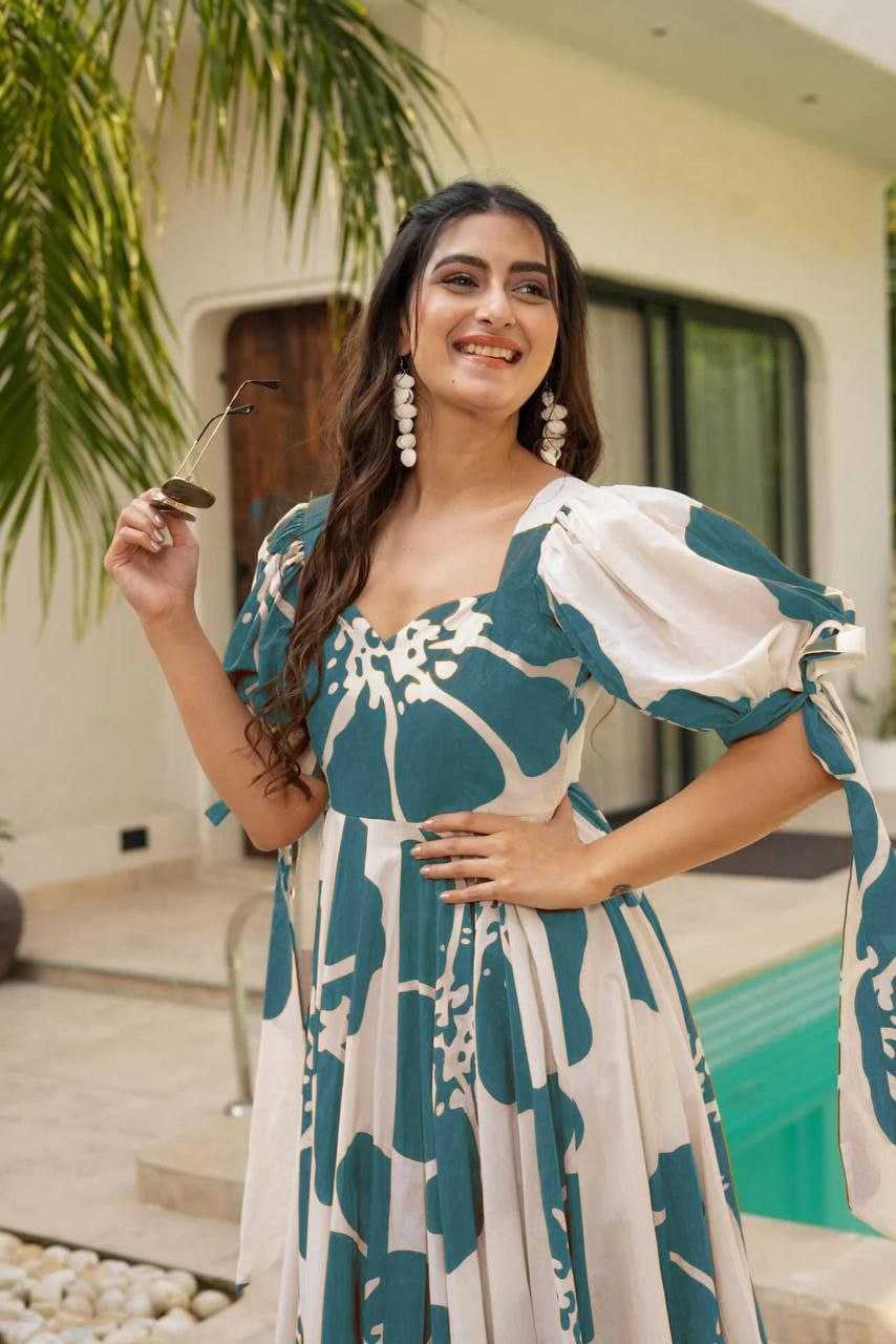 Ynf Reyon Cotton RIN220 MITTHO Gowns Plus Size Collections Wholesale Printed Gowns Fancy Gowns Anarkali Gown Party Gowns Manufacturer