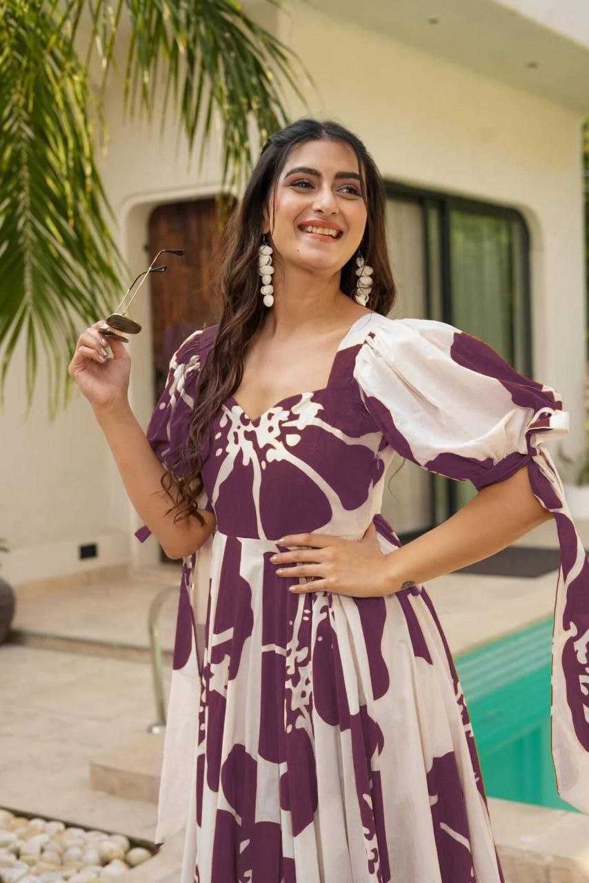 Ynf Reyon Cotton RIN220 MITTHO Gowns Plus Size Collections Wholesale Printed Gowns Fancy Gowns Anarkali Gown Party Gowns Manufacturer