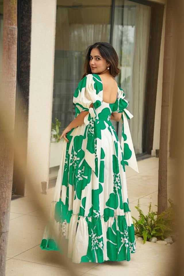 Ynf Reyon Cotton RIN220 MITTHO Gowns Plus Size Collections Wholesale Printed Gowns Fancy Gowns Anarkali Gown Party Gowns Manufacturer
