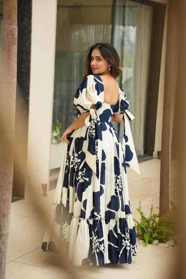 Ynf Reyon Cotton RIN220 MITTHO Gowns Plus Size Collections Wholesale Printed Gowns Fancy Gowns Anarkali Gown Party Gowns Manufacturer