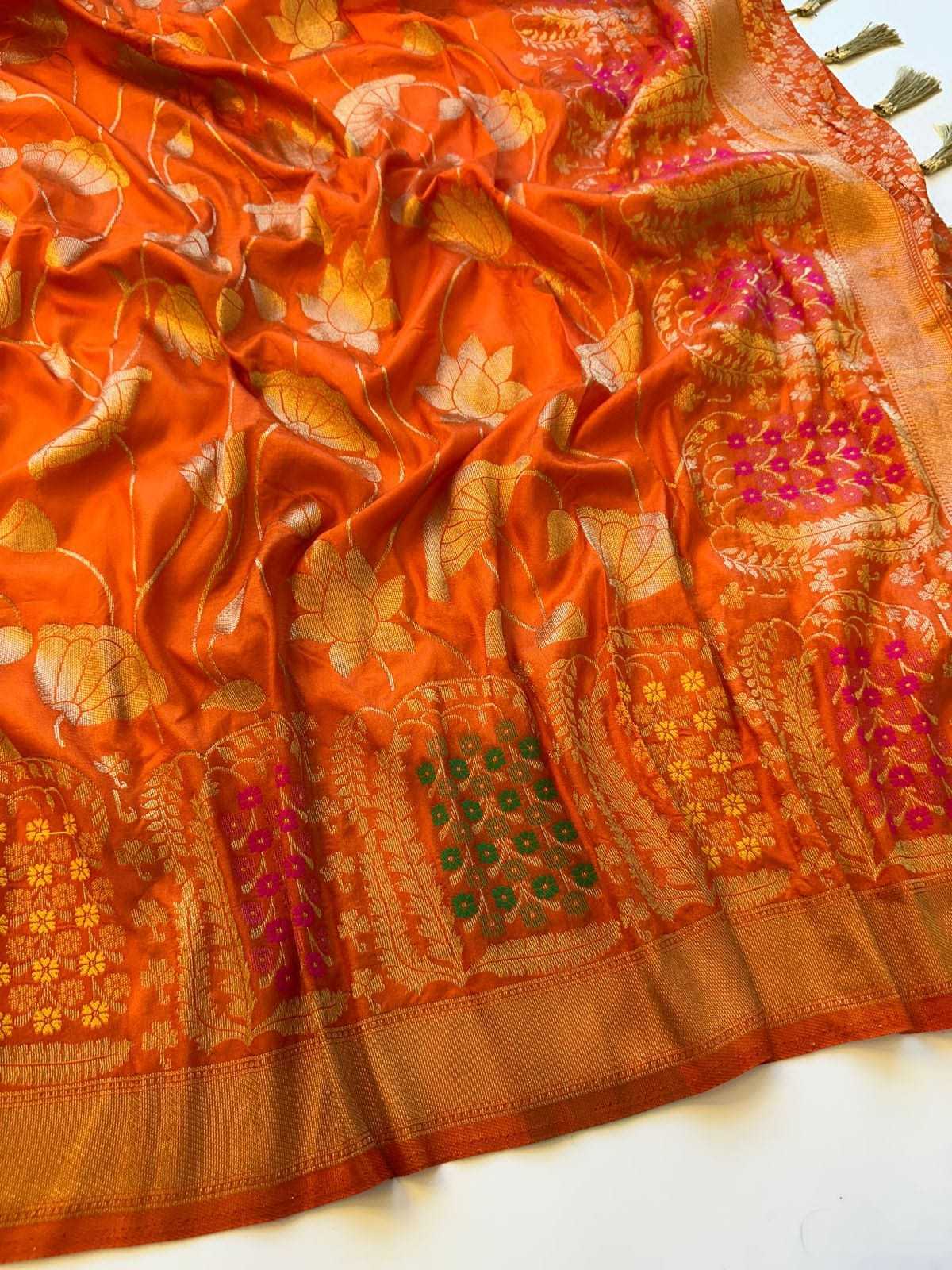 Ynf Russian Silk KESH484 Meenakari Silk Sarees Wholesale Soft Silk Sarees Designer Silk Sarees Zari Border Silk Sarees Manufacturer