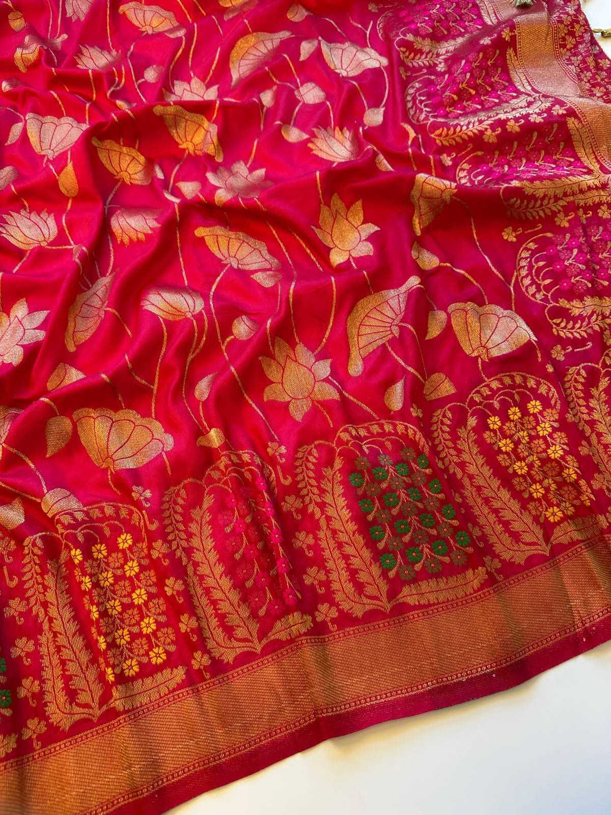 Ynf Russian Silk KESH484 Meenakari Silk Sarees Wholesale Soft Silk Sarees Designer Silk Sarees Zari Border Silk Sarees Manufacturer