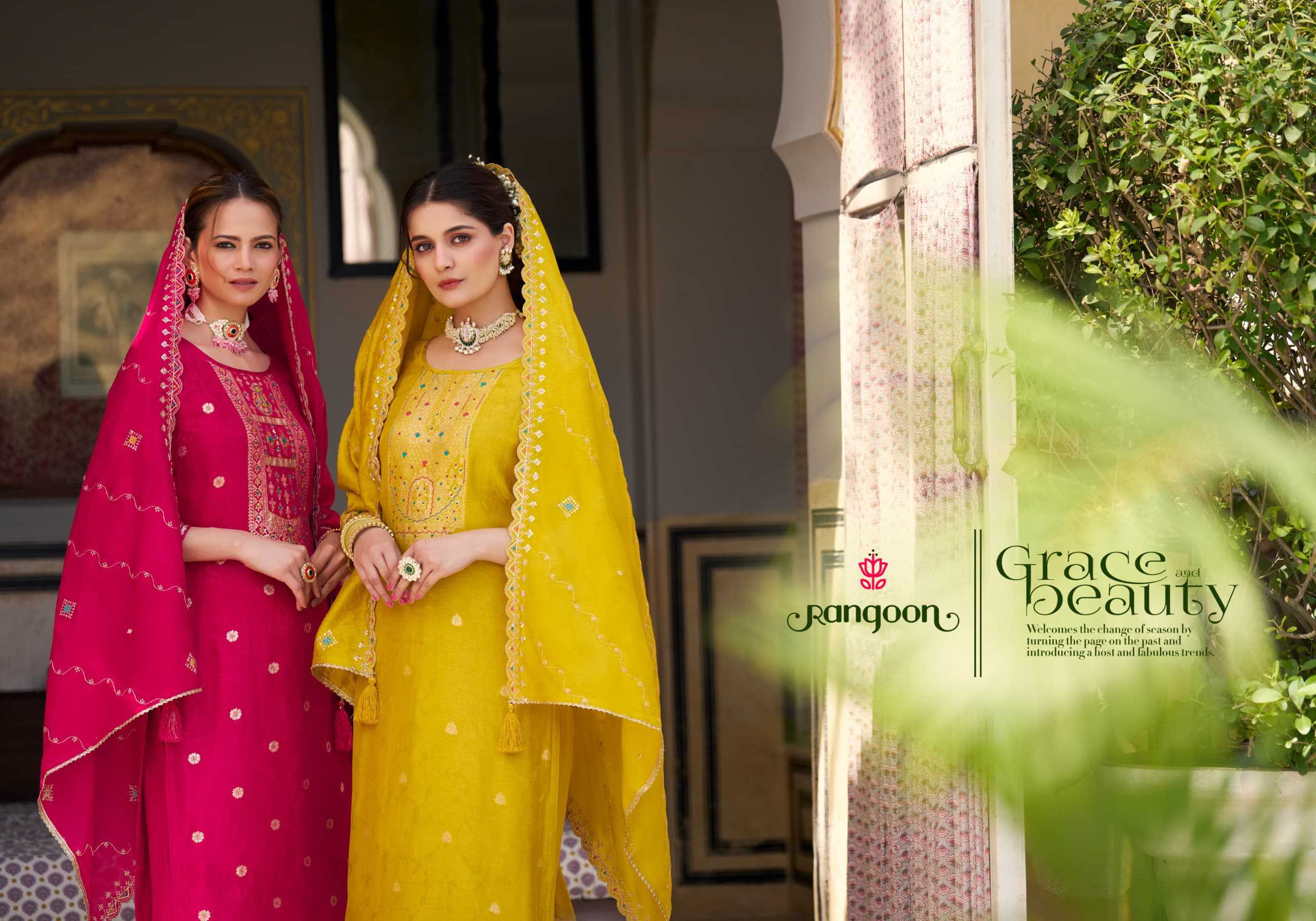 Ynf Russian Silk RIN190 Rangoon-SAVITRI Setwise Collections Wholesale Dresses & Suits Catalogs Manufacturer