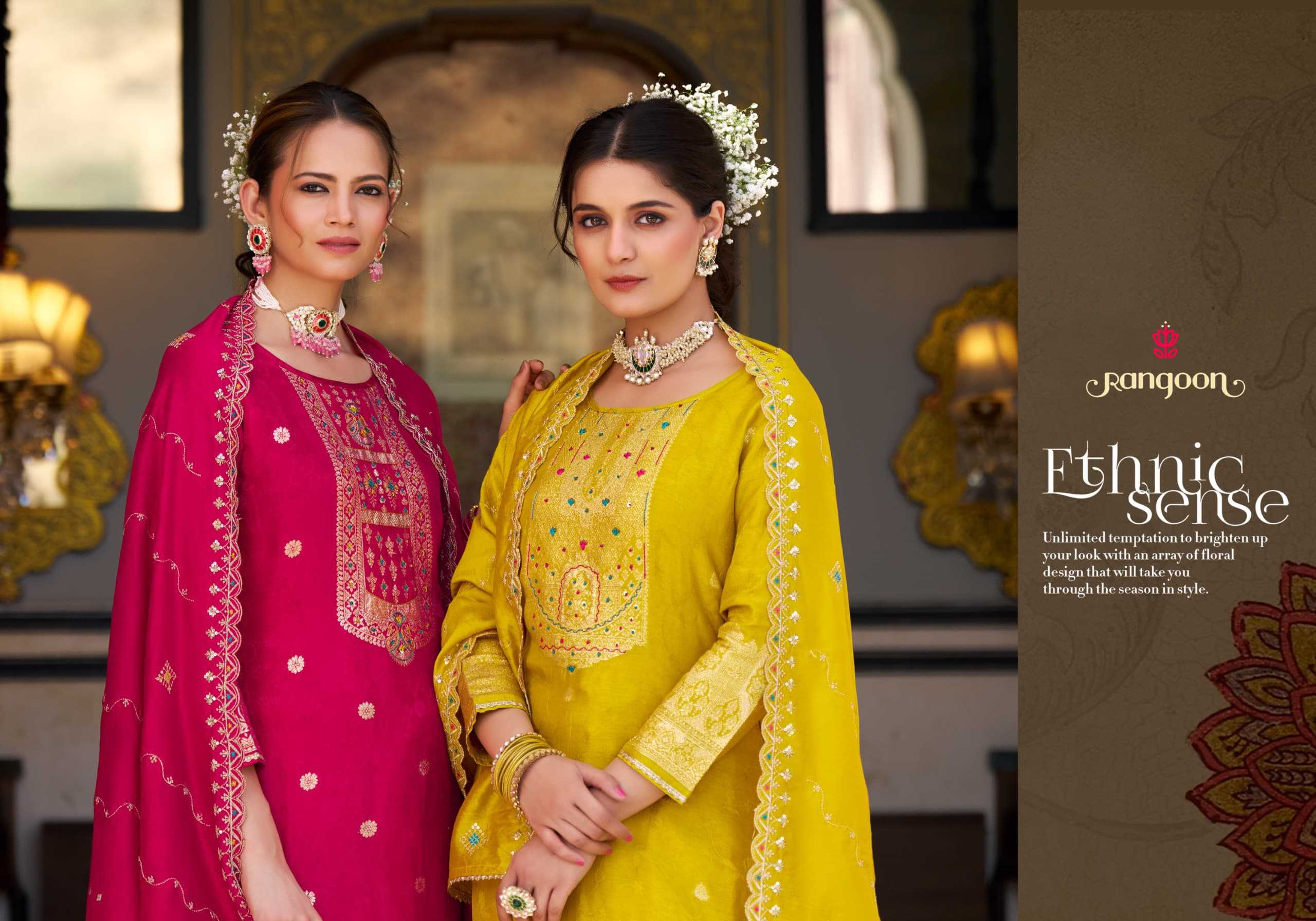 Ynf Russian Silk RIN190 Rangoon-SAVITRI Setwise Collections Wholesale Dresses & Suits Catalogs Manufacturer