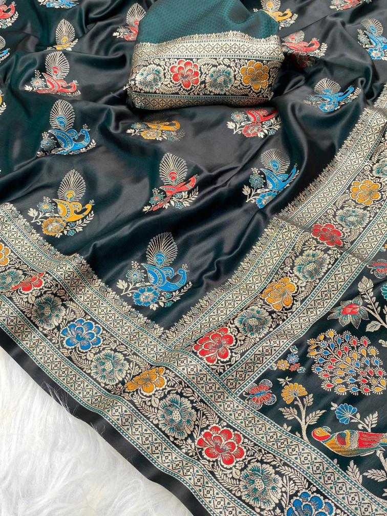 Ynf Satin KESH249 Satin Mor Sarees Wholesale Designer Sarees Fancy Sarees Satin Sarees Manufacturer