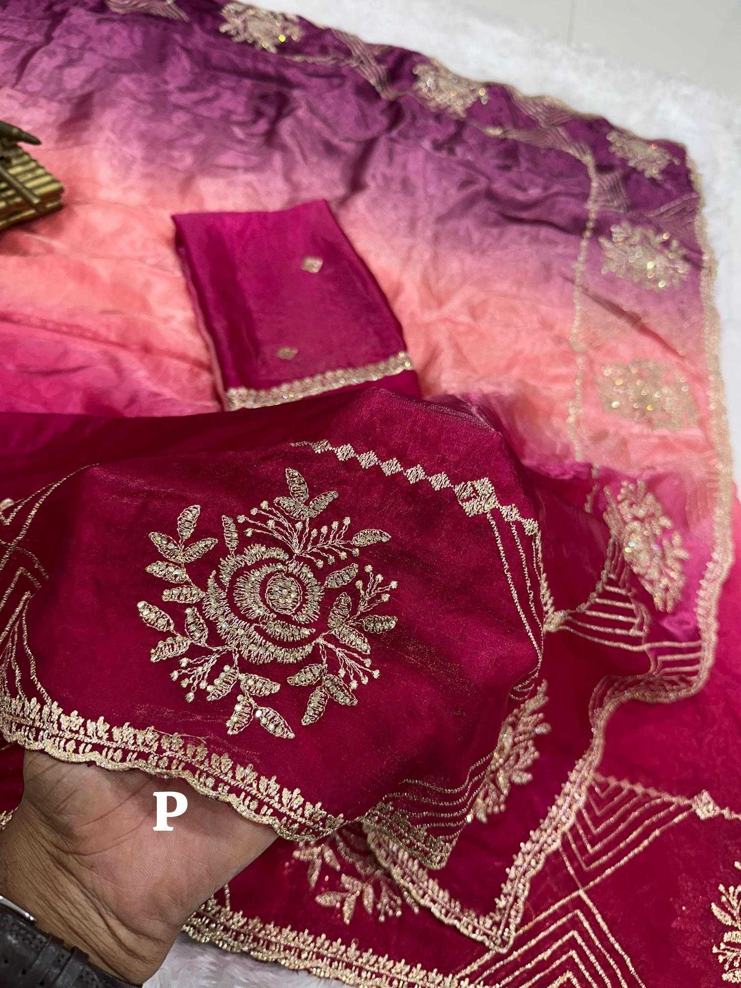 Ynf Satin KESH500 Himanshi Sarees Wholesale Embroidered Sarees Zari Border Sarees Satin Sarees Manufacturer