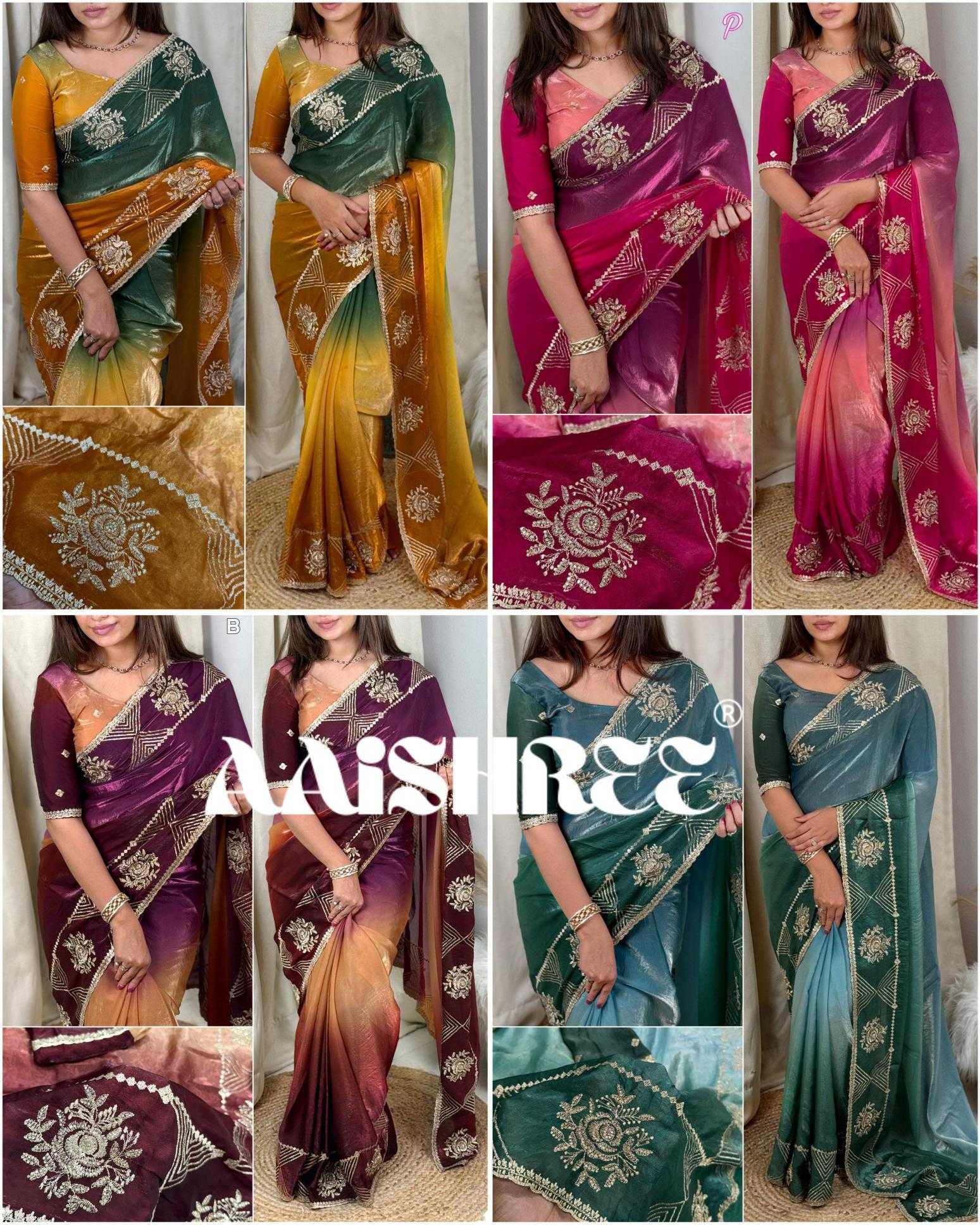 Ynf Satin KESH500 Himanshi Sarees Wholesale Embroidered Sarees Zari Border Sarees Satin Sarees Manufacturer