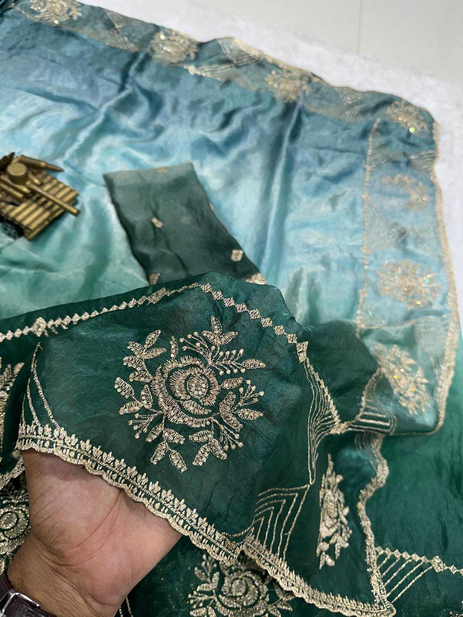 Ynf Satin KESH500 Himanshi Sarees Wholesale Embroidered Sarees Zari Border Sarees Satin Sarees Manufacturer